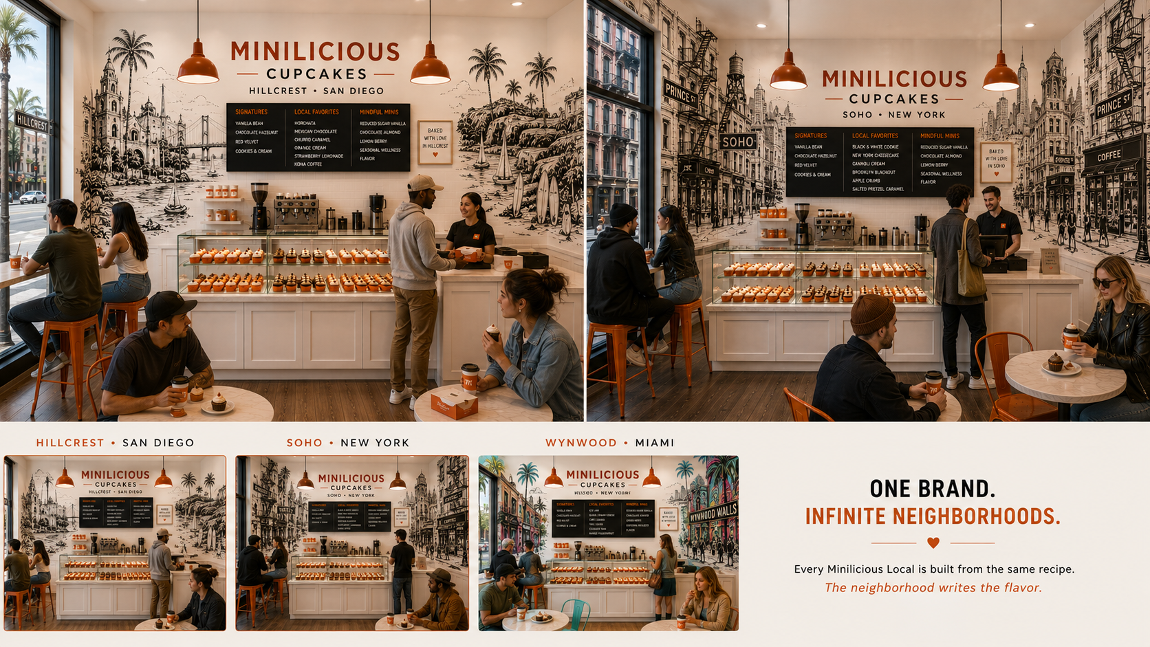 Minilicious Local San Diego New York and Miami concept collage
